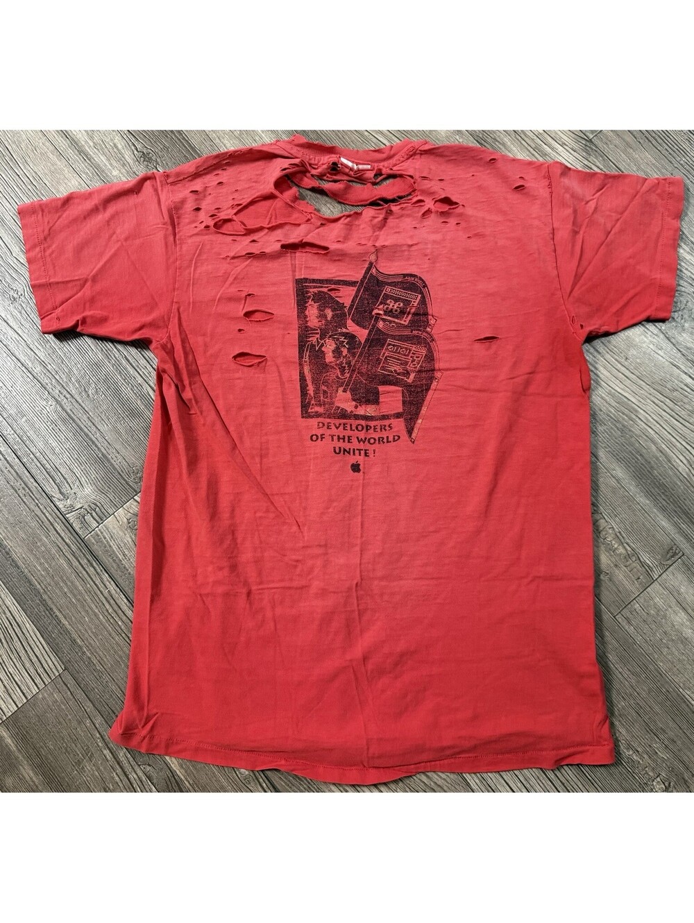 ULTRA RARE Vintage 1990 Apple A/UX Computer Software Engineer Promo Shirt Sz L